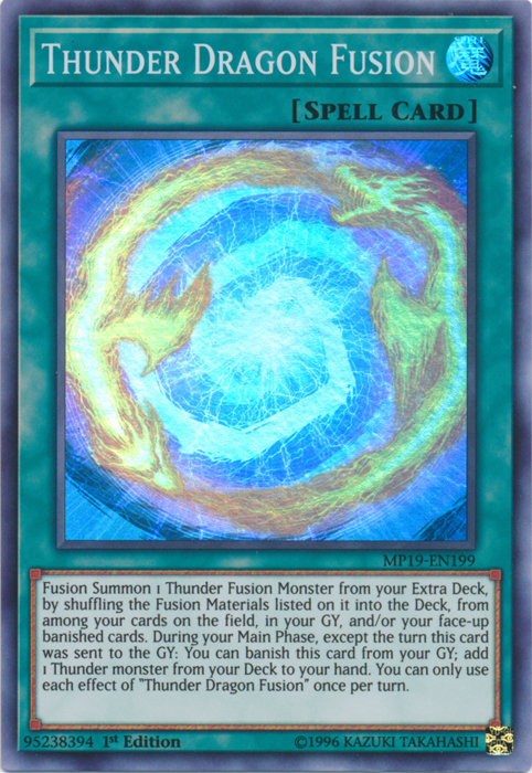 Thunder Dragon Fusion [MP19-EN199] Super Rare | Galactic Gamez