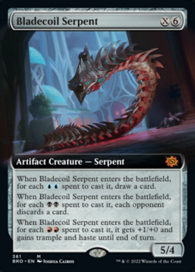 Bladecoil Serpent (Extended Art) [The Brothers' War] | Galactic Gamez