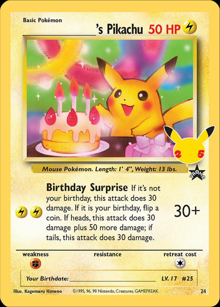 _____'s Pikachu (24) [Celebrations: 25th Anniversary - Classic Collection] | Galactic Gamez