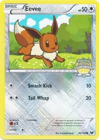 Eevee (84/108) (City Championship Promo) [Black & White: Dark Explorers] | Galactic Gamez