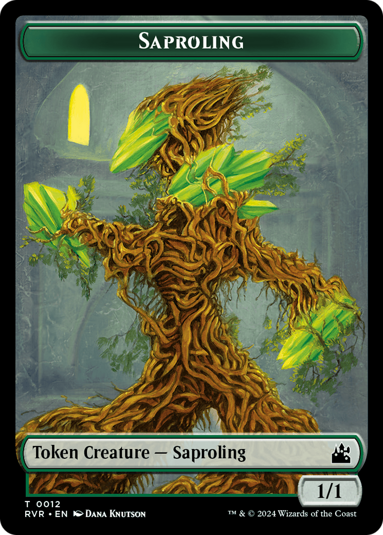 Saproling // Centaur Double-Sided Token [Ravnica Remastered Tokens] | Galactic Gamez