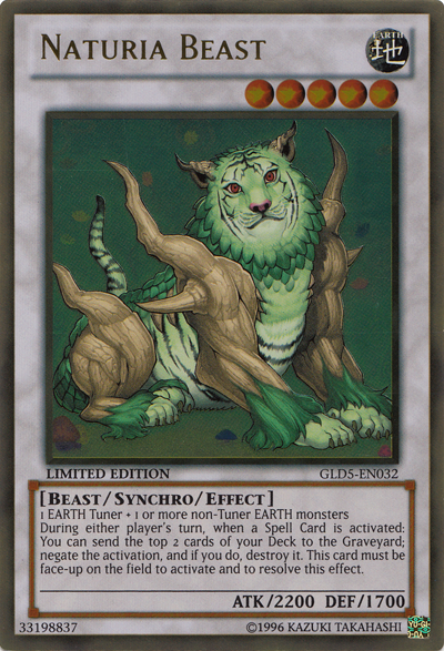 Naturia Beast [GLD5-EN032] Gold Rare | Galactic Gamez