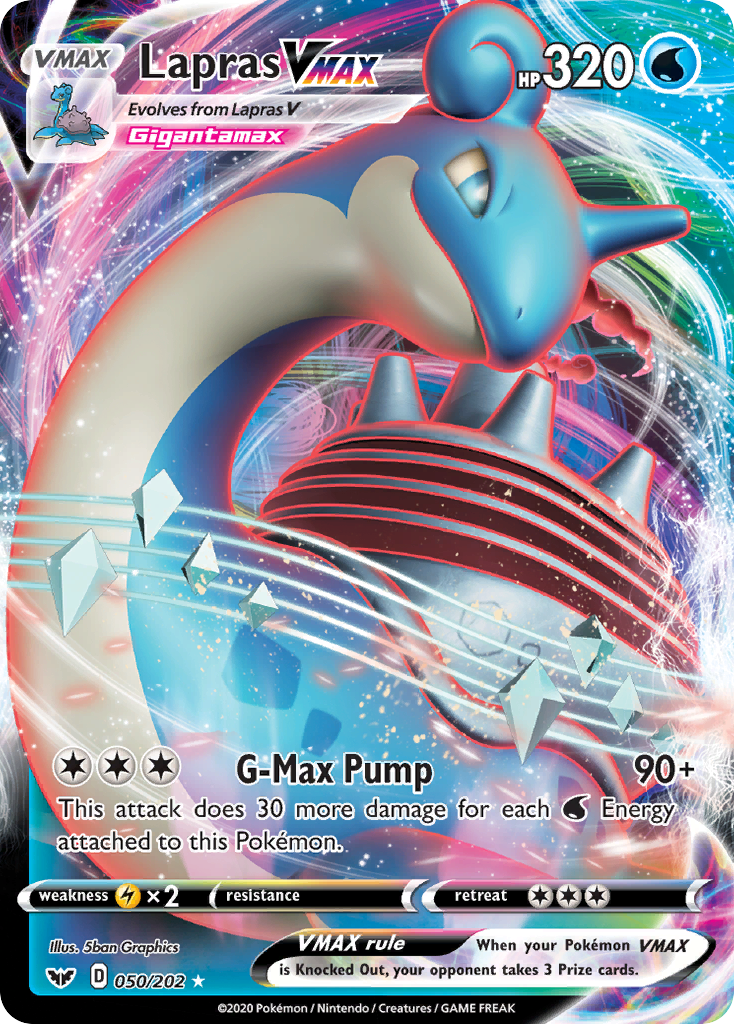 Lapras VMAX (050/202) [Sword & Shield: Base Set] | Galactic Gamez