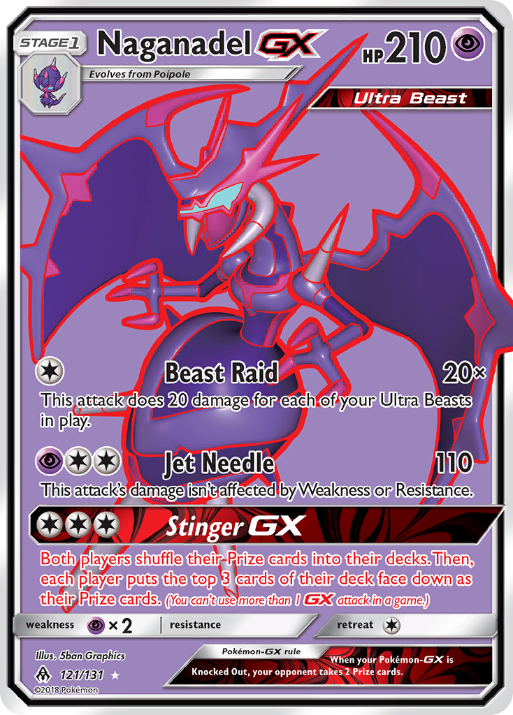 Naganadel GX (121/131) [Sun & Moon: Forbidden Light] | Galactic Gamez