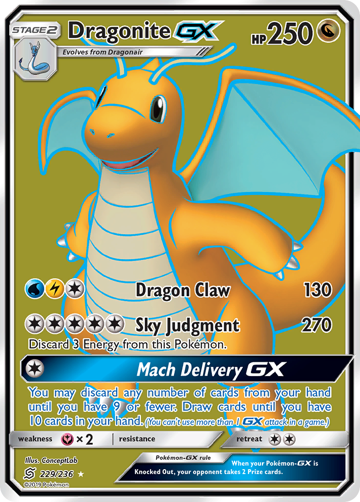 Dragonite GX (229/236) [Sun & Moon: Unified Minds] | Galactic Gamez