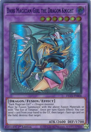 Dark Magician Girl the Dragon Knight (Alternate Art) (Green) [DLCS-EN006] Ultra Rare | Galactic Gamez