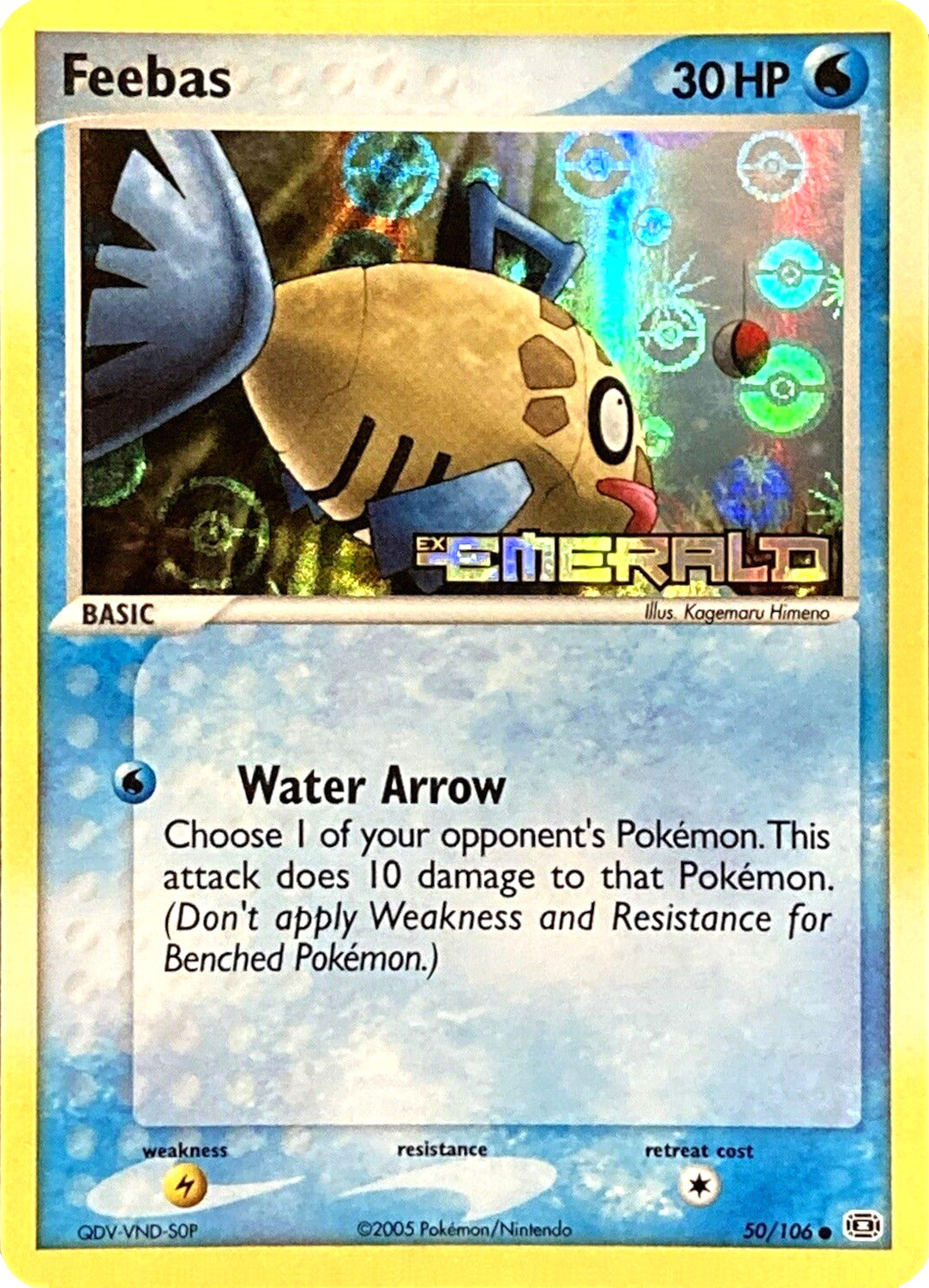 Feebas (50/106) (Stamped) [EX: Emerald] | Galactic Gamez