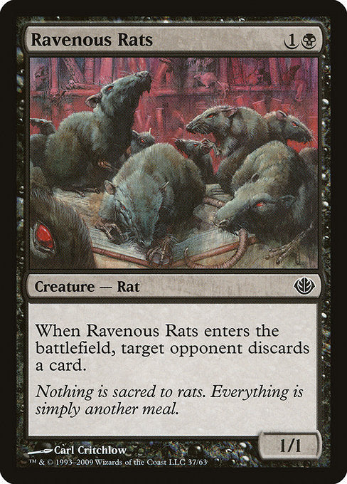 Ravenous Rats [Duel Decks: Garruk vs. Liliana] | Galactic Gamez