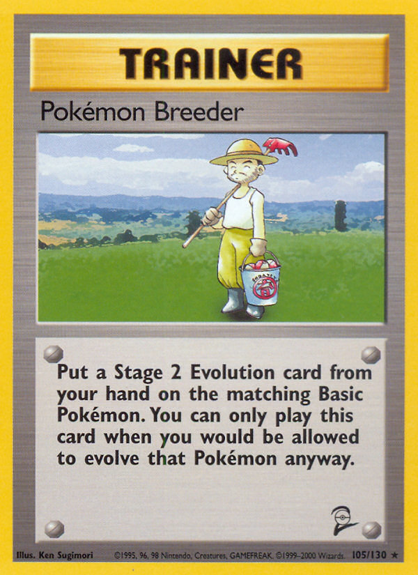 Pokemon Breeder (105/130) [Base Set 2] | Galactic Gamez