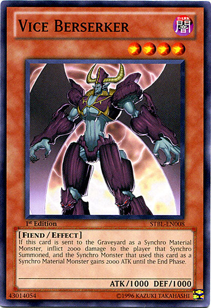 Vice Berserker [STBL-EN008] Common | Galactic Gamez