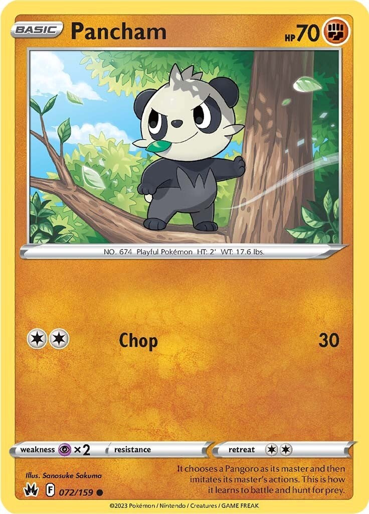 Pancham (072/159) [Sword & Shield: Crown Zenith] | Galactic Gamez