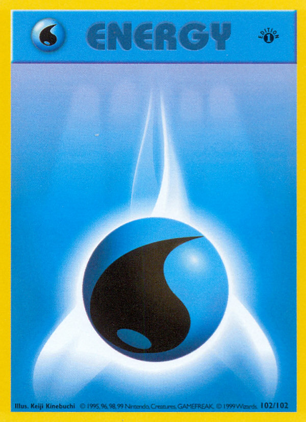 Water Energy (102/102) (Shadowless) [Base Set 1st Edition] | Galactic Gamez