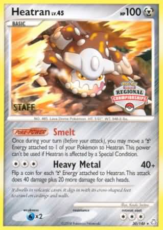 Heatran (30/146) (Regional Championships Staff) [Diamond & Pearl: Legends Awakened] | Galactic Gamez