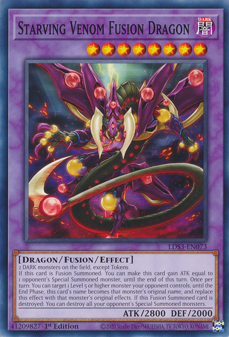 Starving Venom Fusion Dragon [LDS3-EN073] Common | Galactic Gamez