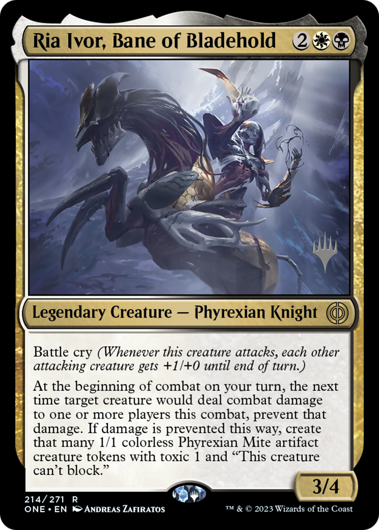 Ria Ivor, Bane of Bladehold (Promo Pack) [Phyrexia: All Will Be One Promos] | Galactic Gamez
