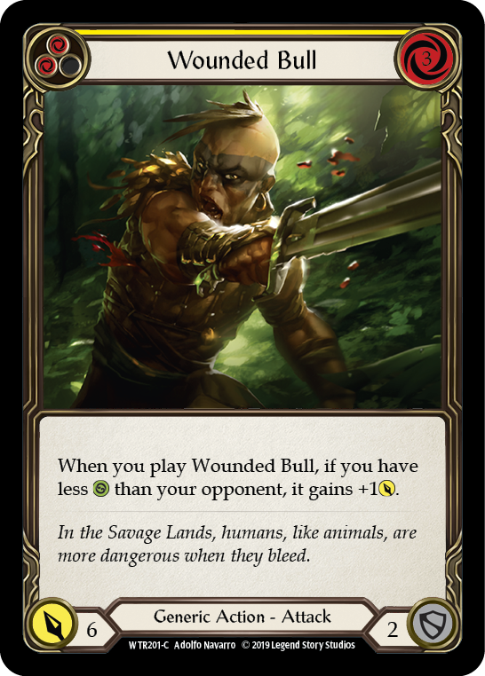 Wounded Bull (Yellow) [WTR201-C] Alpha Print Normal | Galactic Gamez