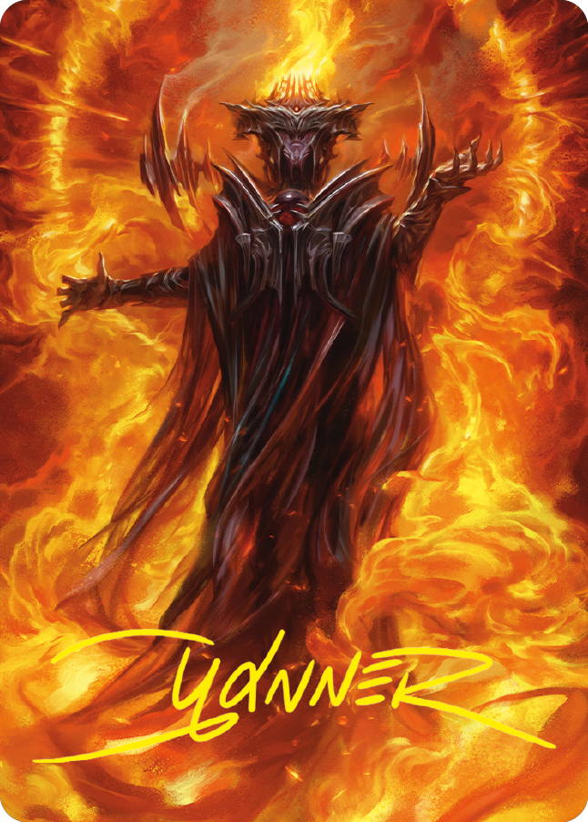 Sauron, the Dark Lord Art Card (Gold-Stamped Signature) [The Lord of the Rings: Tales of Middle-earth Art Series] | Galactic Gamez