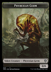 Rebel // Phyrexian Germ Double-Sided Token [Phyrexia: All Will Be One Commander Tokens] | Galactic Gamez