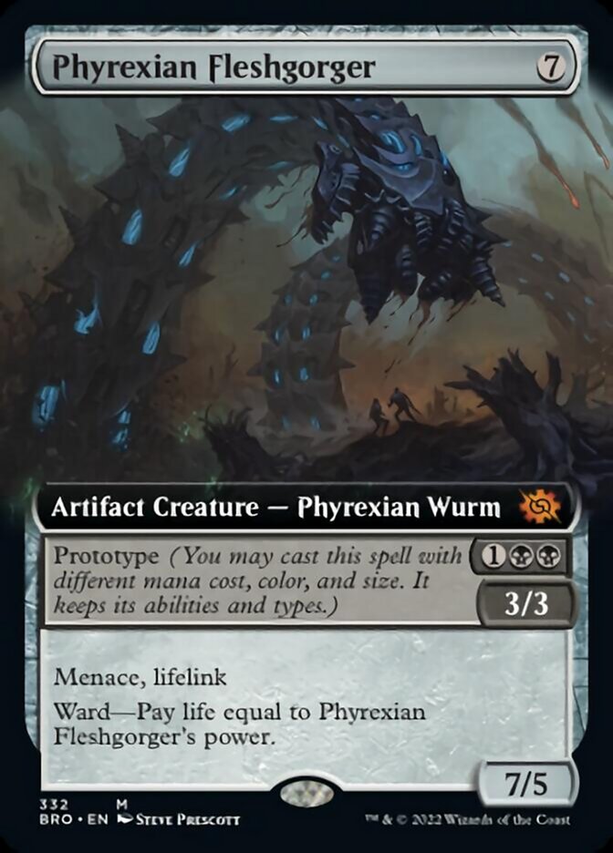 Phyrexian Fleshgorger (Extended Art) [The Brothers' War] | Galactic Gamez