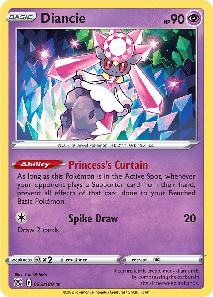 Diancie (068/189) [Sword & Shield: Astral Radiance] | Galactic Gamez