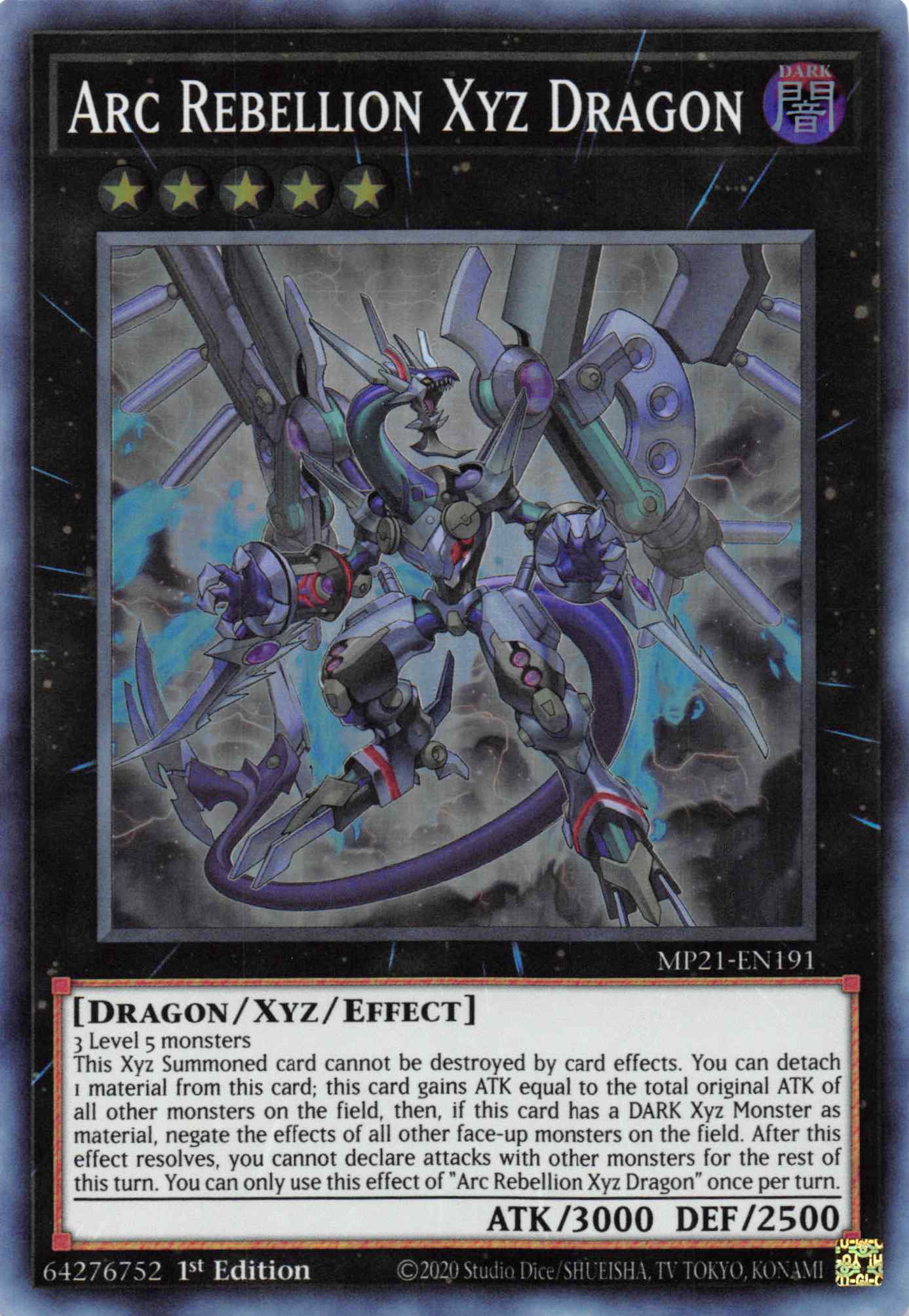Arc Rebellion Xyz Dragon [MP21-EN191] Super Rare | Galactic Gamez