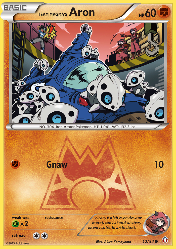 Team Magma's Aron (12/34) [XY: Double Crisis] | Galactic Gamez