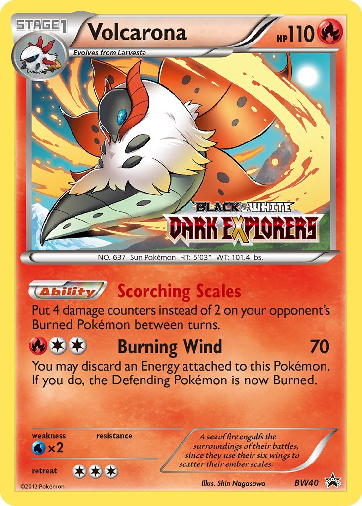 Volcarona (BW40) (Staff Prerelease Promo) [Black & White: Black Star Promos] | Galactic Gamez