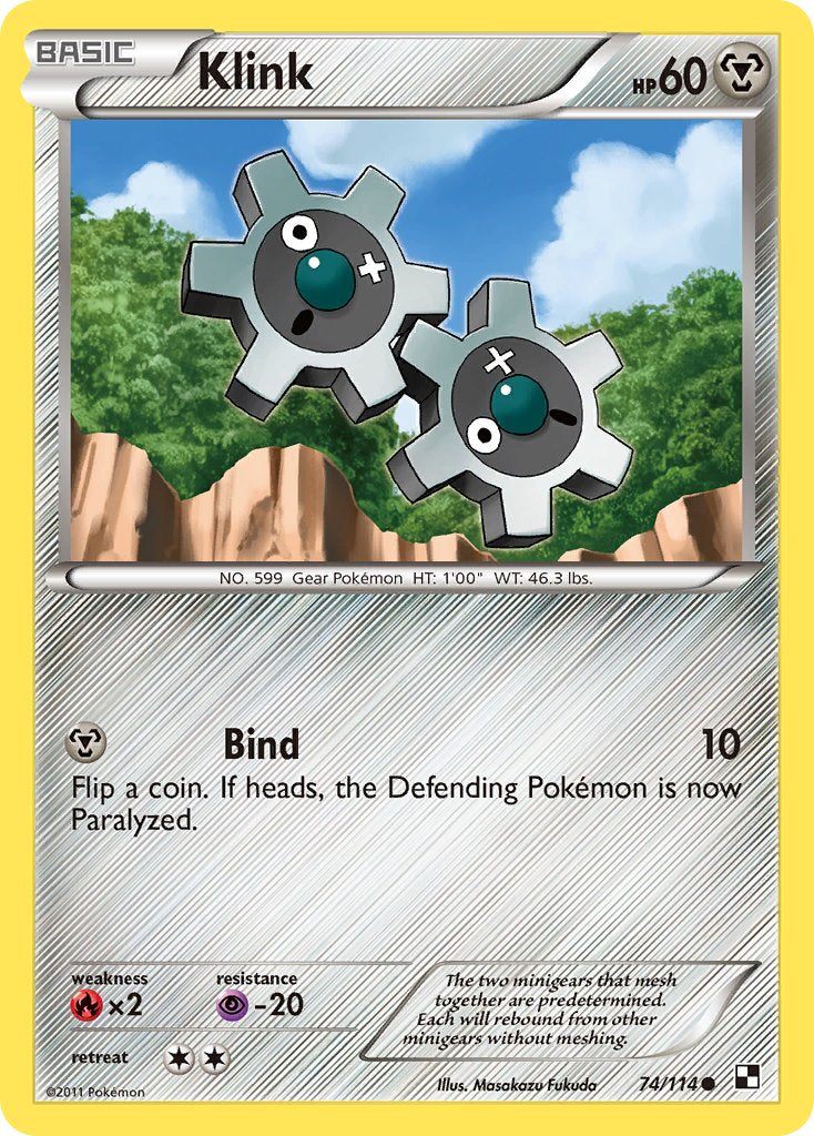 Klink (74/114) (Cracked Ice Holo) (Blister Exclusive) [Black & White: Base Set] | Galactic Gamez