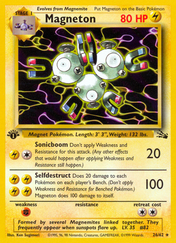 Magneton (26/62) [Fossil 1st Edition] | Galactic Gamez