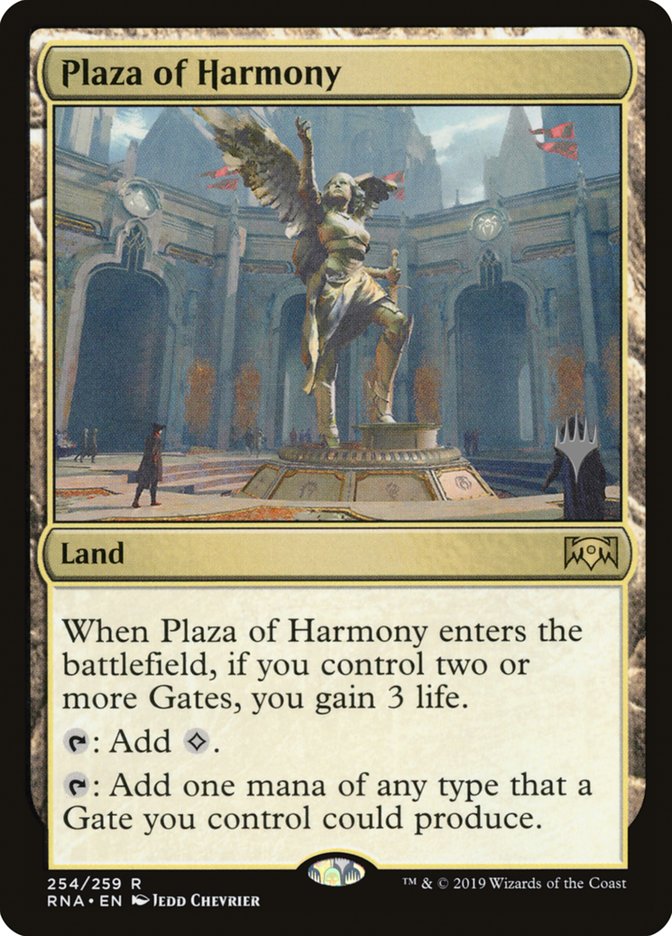 Plaza of Harmony (Promo Pack) [Ravnica Allegiance Promos] | Galactic Gamez