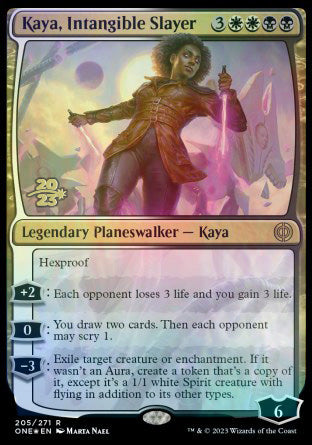 Kaya, Intangible Slayer [Phyrexia: All Will Be One Prerelease Promos] | Galactic Gamez