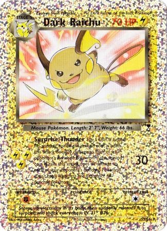 Dark Raichu (S3/S4) [Box Topper] | Galactic Gamez