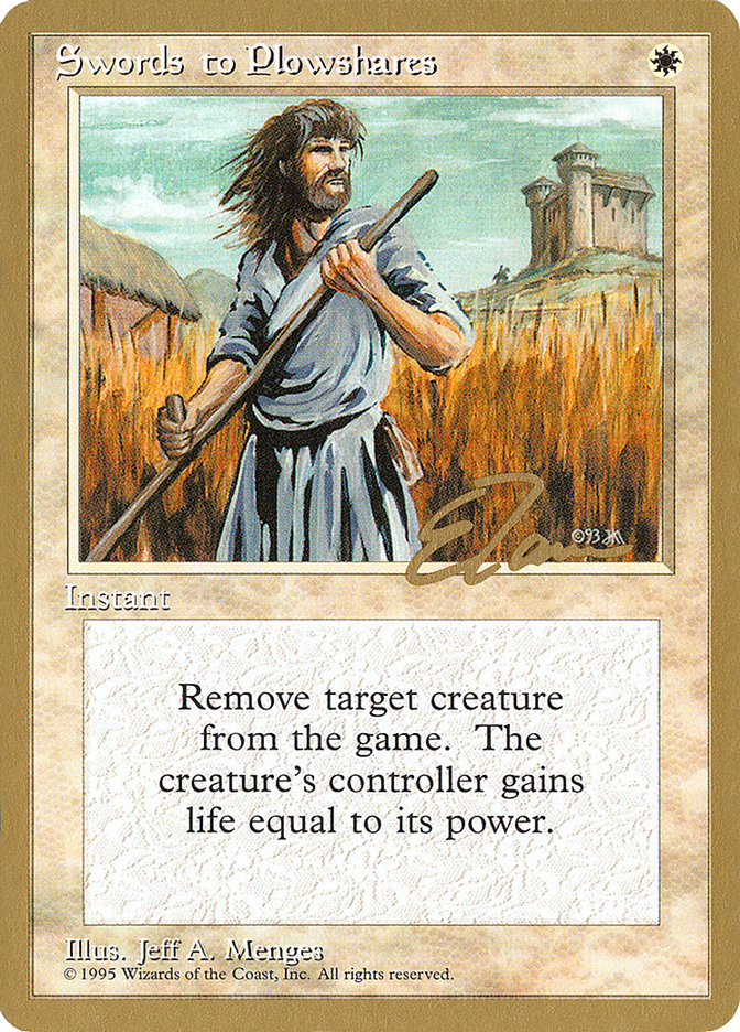 Swords to Plowshares (Eric Tam) [Pro Tour Collector Set] | Galactic Gamez