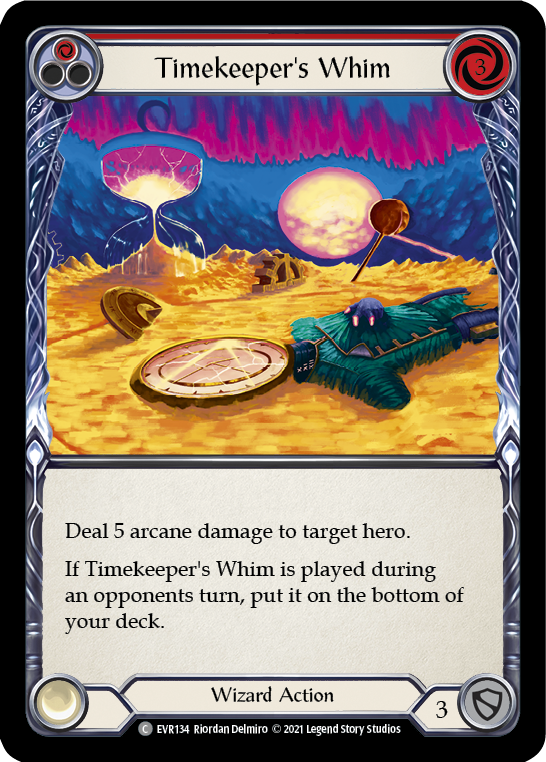 Timekeeper's Whim (Red) [EVR134] (Everfest)  1st Edition Rainbow Foil | Galactic Gamez