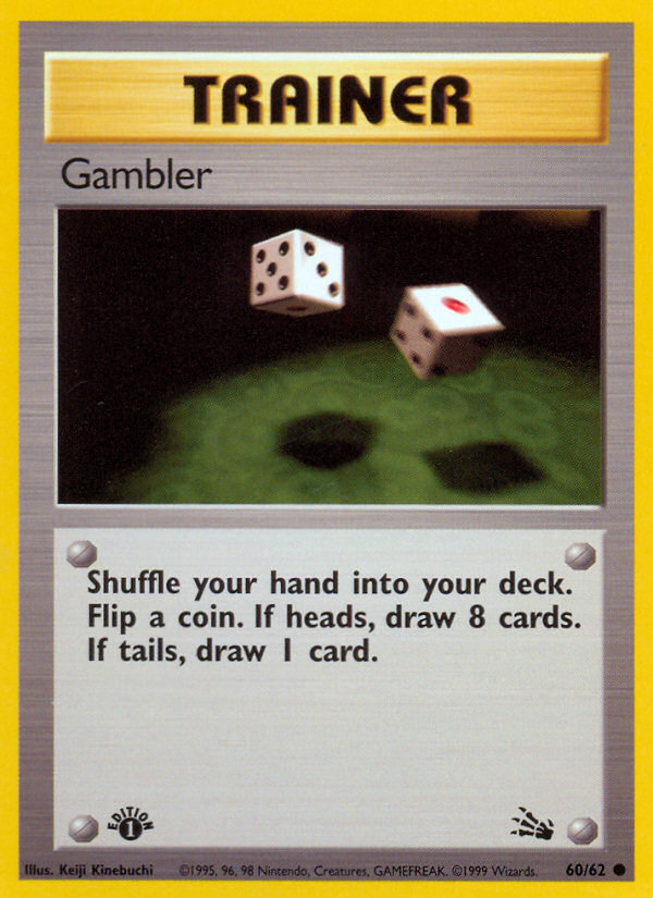 Gambler (60/62) [Fossil 1st Edition] | Galactic Gamez