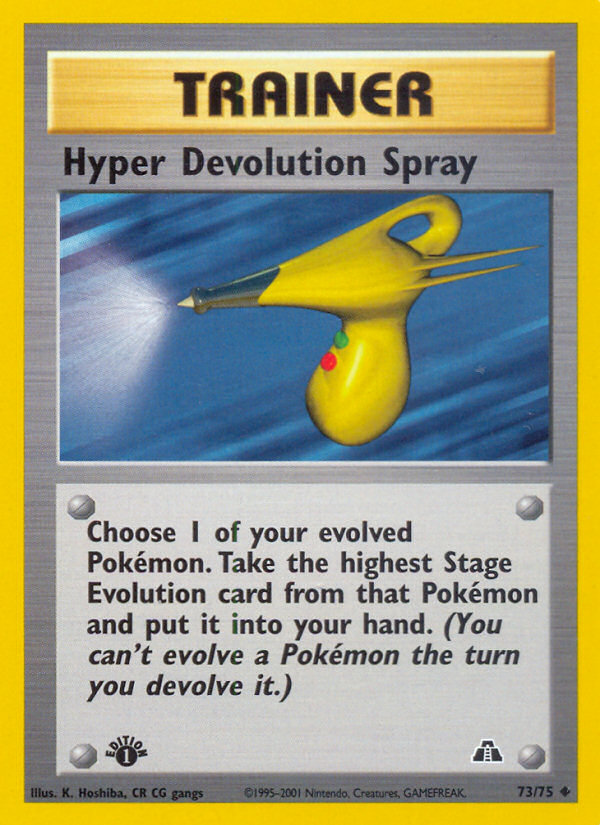 Hyper Devolution Spray (73/75) [Neo Discovery 1st Edition] | Galactic Gamez