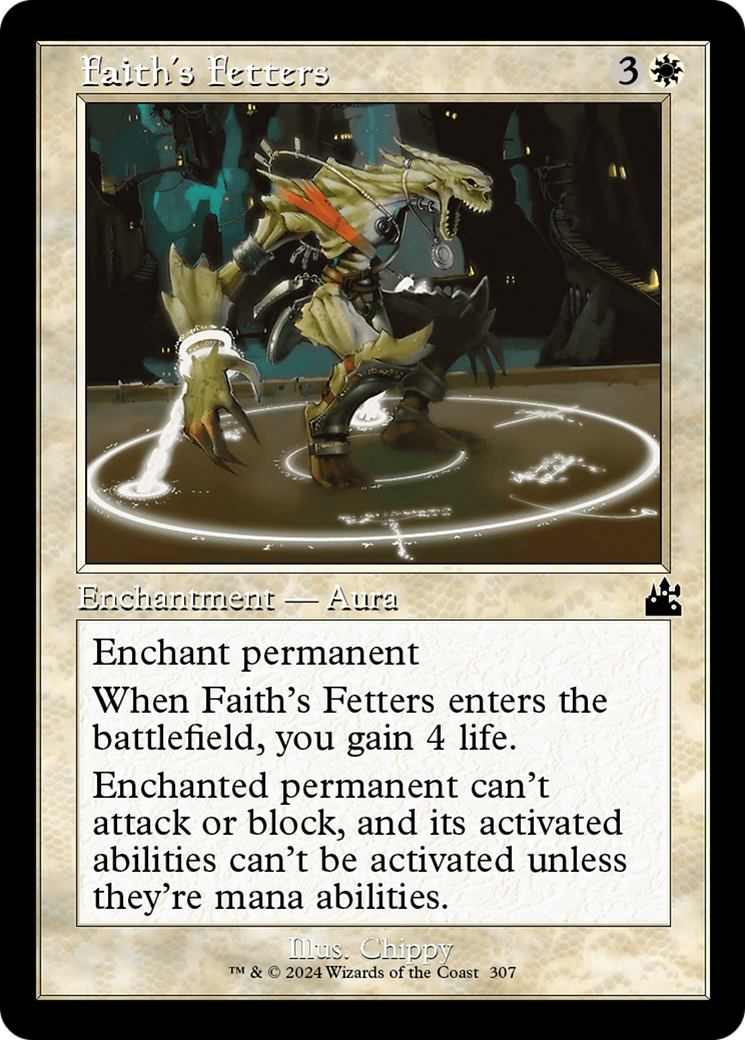 Faith's Fetters (Retro Frame) [Ravnica Remastered] | Galactic Gamez