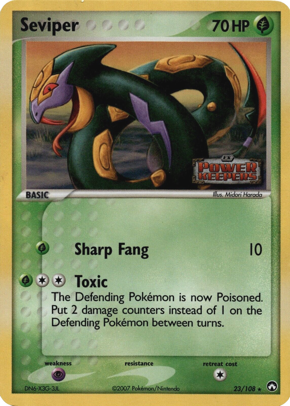 Seviper (23/108) (Stamped) [EX: Power Keepers] | Galactic Gamez