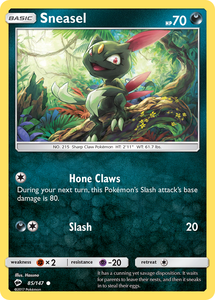 Sneasel (85/147) [Sun & Moon: Burning Shadows] | Galactic Gamez