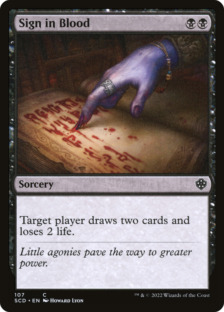 Sign in Blood [Starter Commander Decks] | Galactic Gamez