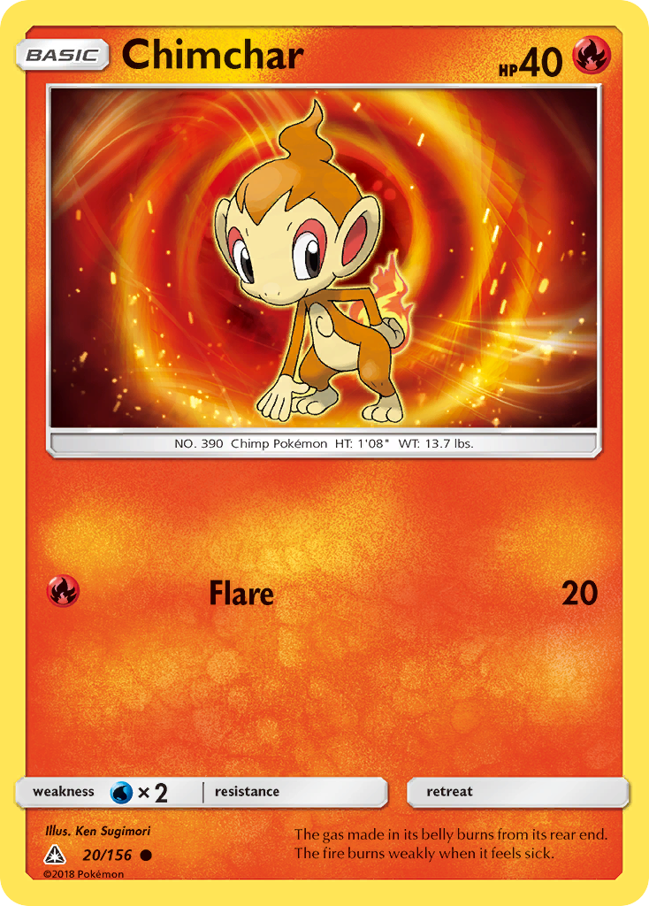 Chimchar (20/156) [Sun & Moon: Ultra Prism] | Galactic Gamez