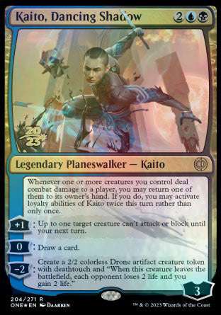 Kaito, Dancing Shadow [Phyrexia: All Will Be One Prerelease Promos] | Galactic Gamez