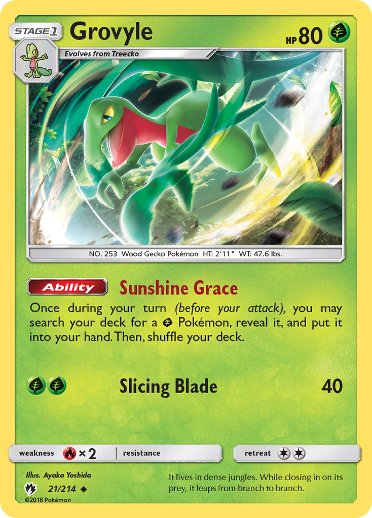 Grovyle (21/214) [Sun & Moon: Lost Thunder] | Galactic Gamez