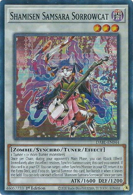 Shamisen Samsara Sorrowcat [DABL-EN044] Super Rare | Galactic Gamez