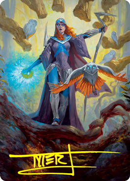 Kasmina, Enigma Sage Art Card (Gold-Stamped Signature) [Strixhaven: School of Mages Art Series] | Galactic Gamez