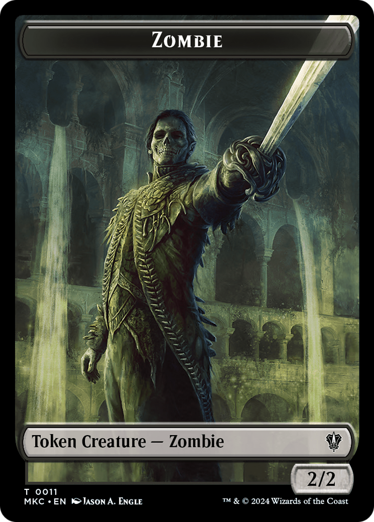 Copy // Zombie Double-Sided Token [Murders at Karlov Manor Commander Tokens] | Galactic Gamez