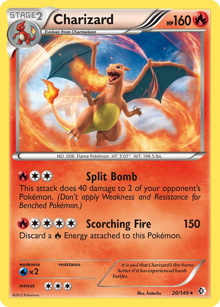 Charizard (20/149) (Cosmos Holo) (Blister Exclusive) [Black & White: Boundaries Crossed] | Galactic Gamez