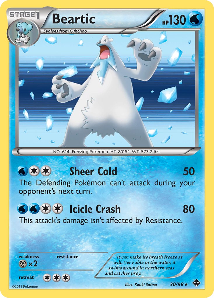Beartic (30/98) (Cracked Ice Holo) (Blister Exclusive) [Black & White: Emerging Powers] | Galactic Gamez