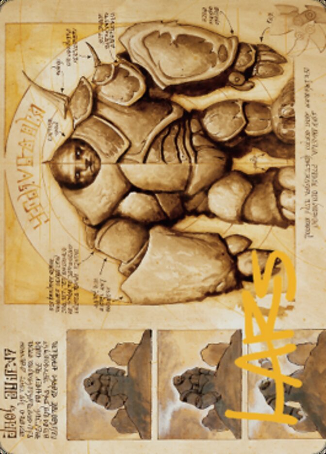 Precursor Golem Art Card (Gold-Stamped Signature) [The Brothers' War Art Series] | Galactic Gamez