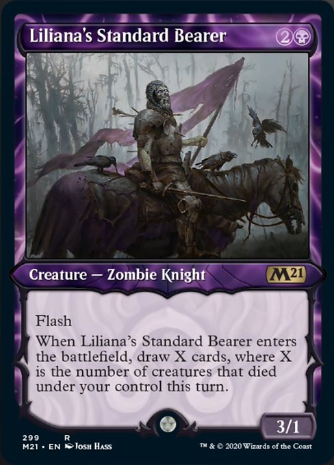 Liliana's Standard Bearer (Showcase) [Core Set 2021] | Galactic Gamez